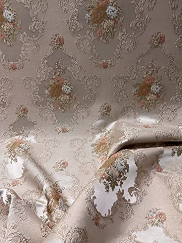 Luxurious Victorian Floral Jacquard Upholstery Fabric – Heavyweight Peach Damask for Elegant Home Décor – 54” Wide, Sold by the Yard 7 Luxurious Victorian Floral Jacquard Upholstery Fabric – Heavyweight Peach Damask for Elegant Home Décor – 54” Wide, Sold by the Yard - Image 6