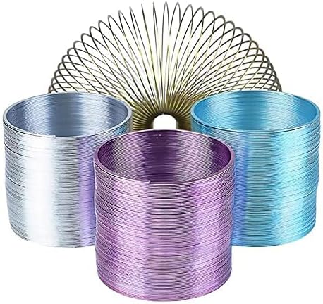 The Dreidel Company Black Metal Coil Spring, Goody Bag Fillers, Party Favor For Kids, Variety Of 2.4' (60Mm) Individually Boxed (3-Pack)