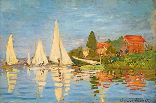 Laminated Claude Monet Regattas at Argenteuil 1872 French Impressionist Poster Dry Erase Wall Art 16x24