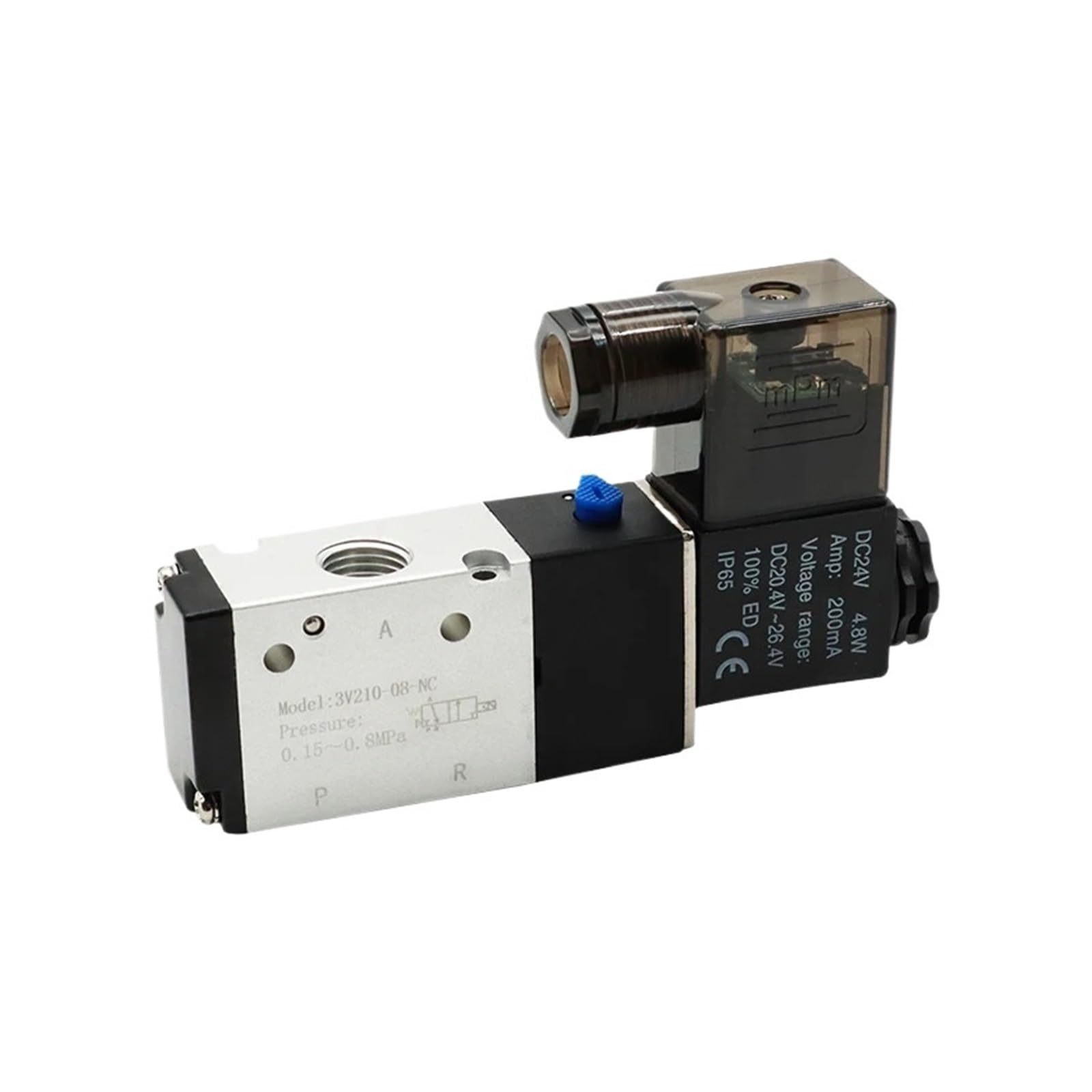 Électrovanne pneumatique 3V210-08 DC12V avec raccords PC 12mm