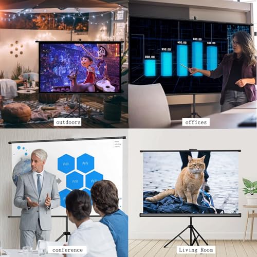 Pantalla universal para proyector con soporte de 72 pulgadas miniatura 6