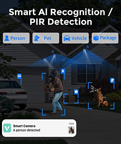 Outdoor Security Camera, 1080P Hd Wireless Outdoor Camera With Night Vision, Ai & Pir Motion Detection, Ip65 Weatherproof, 2-Way Audio, Battery Powered Security Cameras Wireless Outdoor -2 Cameras Kit #TOP3