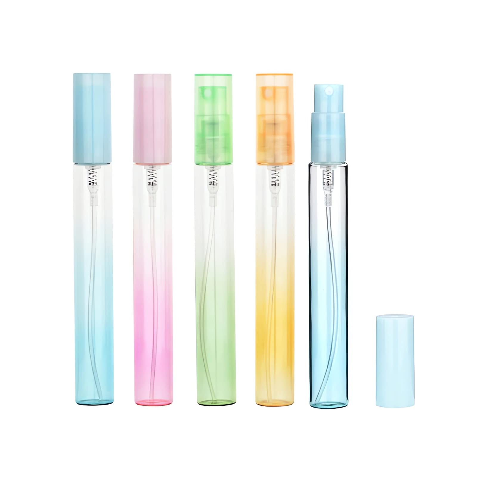 48 Pezzi 10ml Gradiente Giallo Bottiglie Atomizzatore di Profumo flacone spray Con Sprayer per Viaggiare Festa Appuntamento Vita Quotidiana+ 1 x imbuto