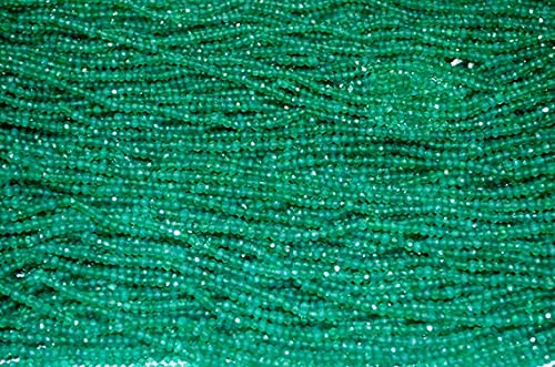 Onyx vert facetté en fil de 3mm idéal pour créer des bracelets bohèmes et d'été