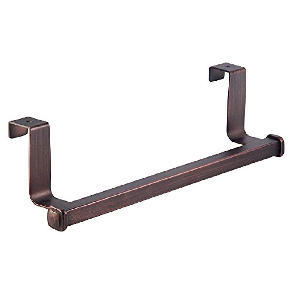 iDesign Marcel Steel Over-the-Cabinet Towel Bar - 9.7" x 2.4" x 5.6", Bronze