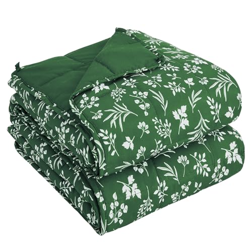 Image of yescool Weighted Blanket for Adults (15 lbs, 48 inch x 72 inch, Forest) Cooling Heavy Blanket for Sleeping Perfect for 140-160 lbs, Twin Size Breathable Blanket with Premium Glass Bead, Machine Washable