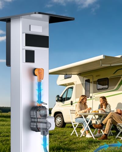 Image of GEARGO 3rd-Gen 30 Amp RV Surge Protector with LED Display, 2026 Upgraded High-Energy Protection, IP68 Waterproof Cover + Temperature Control, Circuit Analyzer for Campers, Travel Trailers