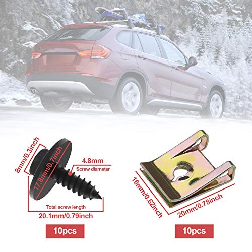 Kit di 20 clip per viti e dadi, copriarco ruota