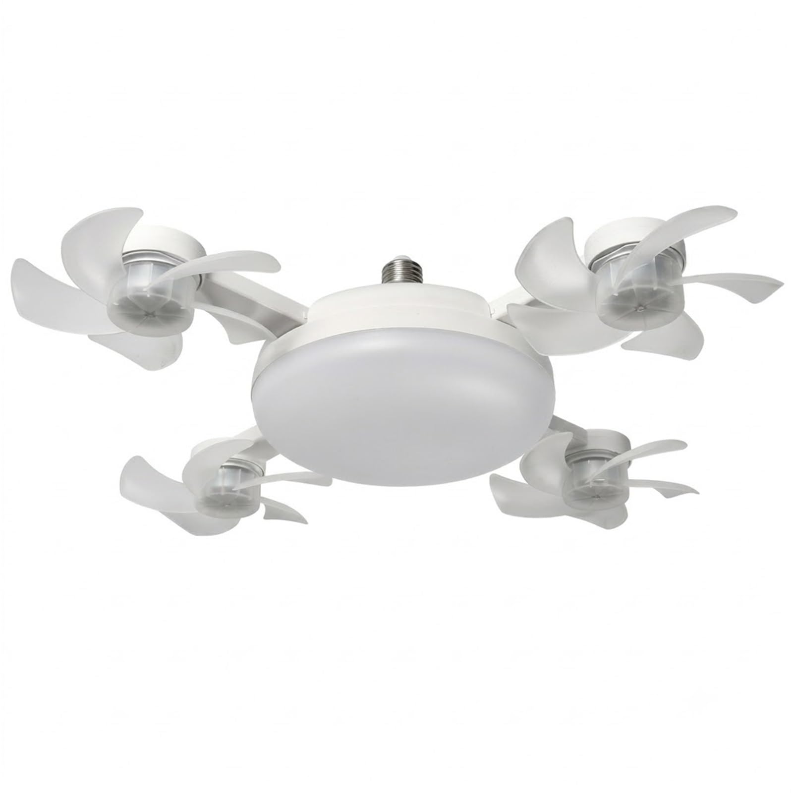 Ceiling Fan with Lighting and an E27 Light Socket, 2-in-1 Silent LED Fan