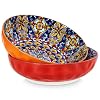 vancasso Large Serving Bowls 78 Oz Extra Large Salad Bowls Set of 2 Bohemian Decorative Bowls for Salad Fruit Pasta and Dinner Serving Dishes Set for Party Dishwasher Microwave SafeRed