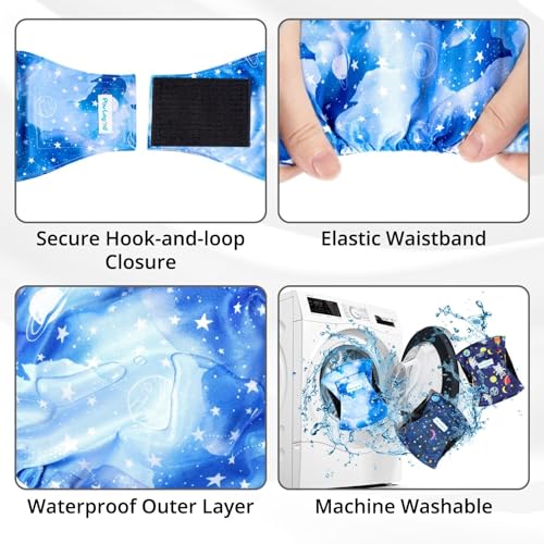 Image of Paw Legend Washable Dogs Diapers Male Dog Belly Bands for Male Dogs Diapers Reusable Puppy & Doggie Diapers Male (3 Pack, X-Large)