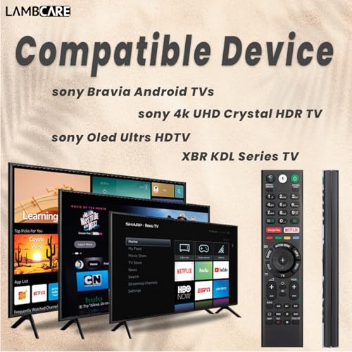Image of Lambcare Original Voice Replacement Remote for Sony and Bravia TVs - Compatible With All Sony 4K UHD LED LCD HD Smart TV Models