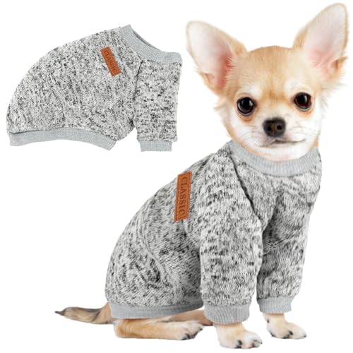 Image of 1 Pack Dog Sweaters for Small Dogs Girl Boy Winter Fleece Clothes Warm Soft Dog Sweatshirt Outfit for Dogs Cats Pet Apparel