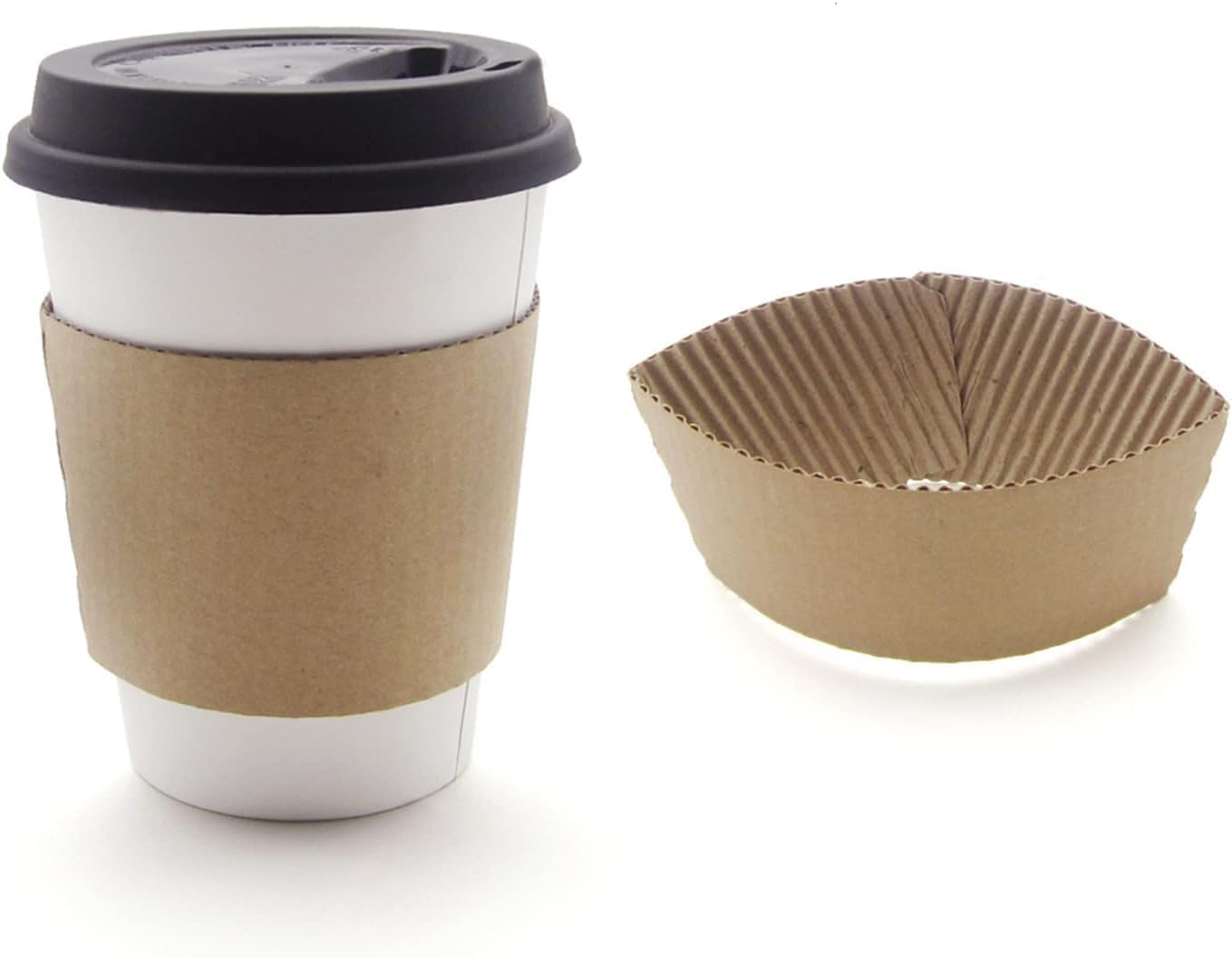 AMD Nexus Coffee Cup Sleeves | Pack of 100 Sleeves for Takeaway Cups | Suitable for 12oz Coffee Cups to 16oz Coffee Cups | Suitable to be Used with Cardboard Cups and Hot Drink Disposable Cups