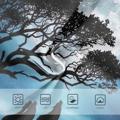 Toddler Girls Underwear 2t Cotton Little Girl Panties Artistic Briefs Kids Undies Cool Wolves Tree Moon3