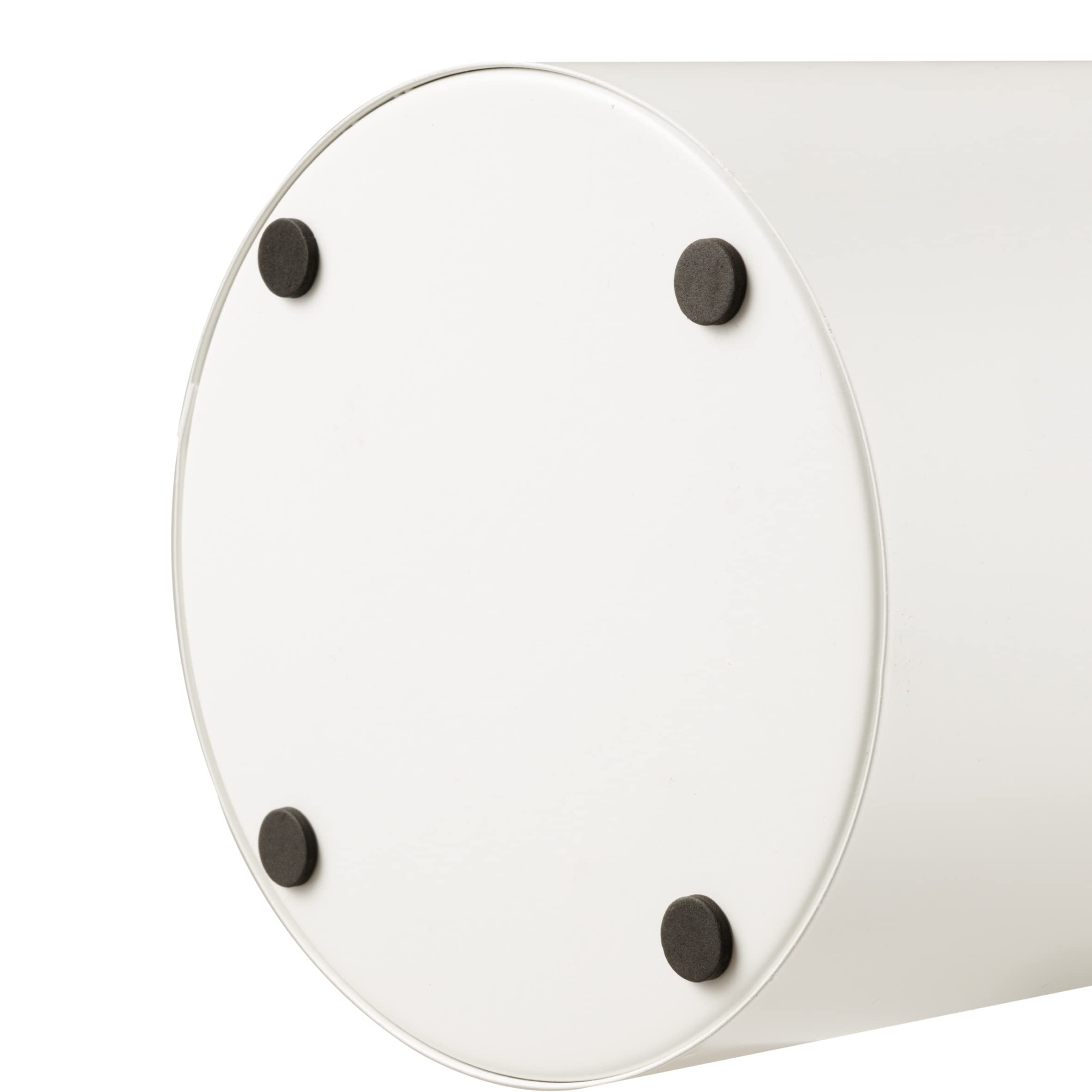 Paragüero Cilindrico de Metal Baroni Home con Bandeja Recogegotas, 18.5x18.5x49 cm, Blanco