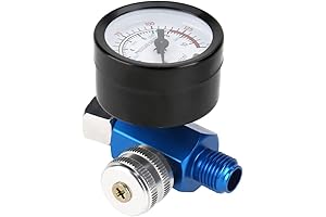 Air Pressure Regulator, 1/4" Air Gauge Water Compressor Moisture Trap Spray Filter Separator Tool