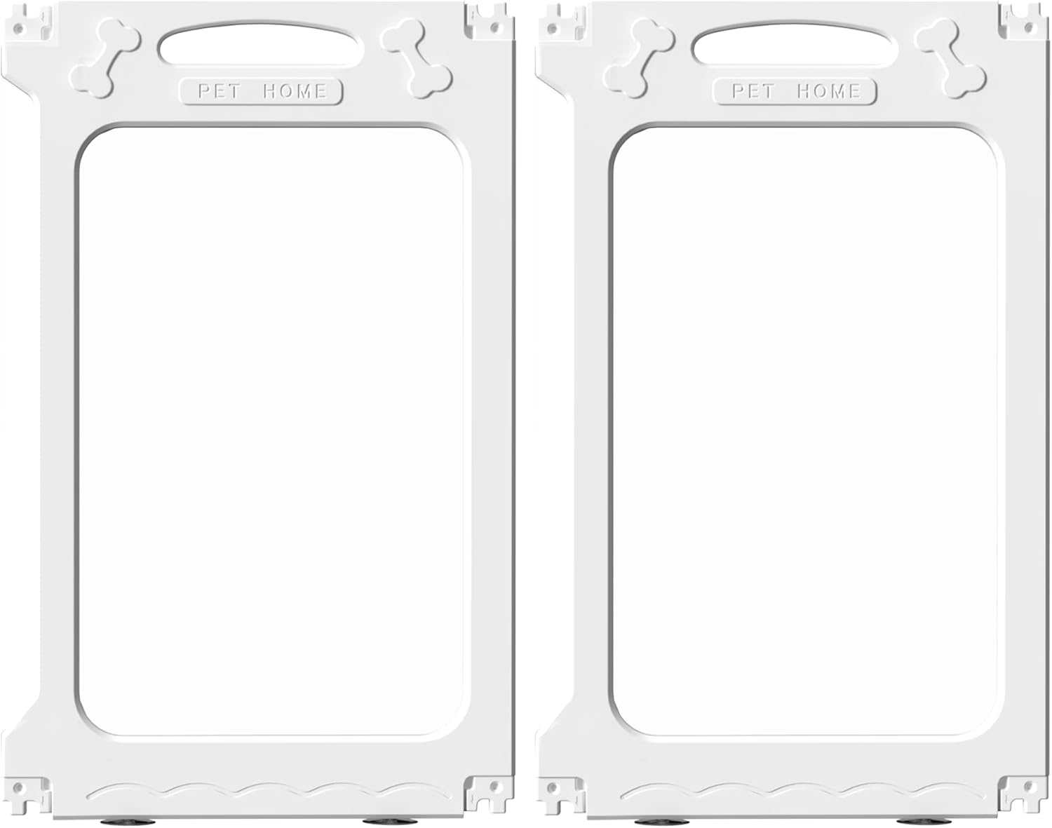 Clear Acrylic Dog Playpen Indoor, Expandable Size & Flexible Shape, Ideal for Small & Toy Dogs, White