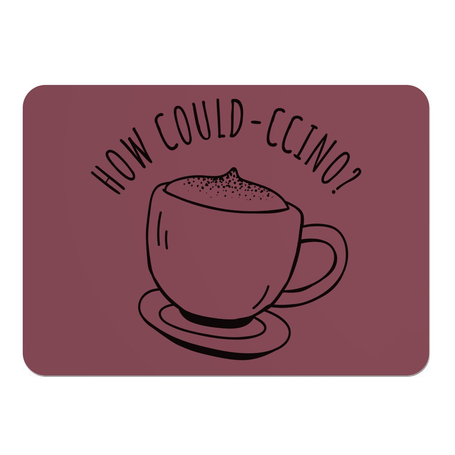 Sets de table souples en liège rouge grand format humour cappucino