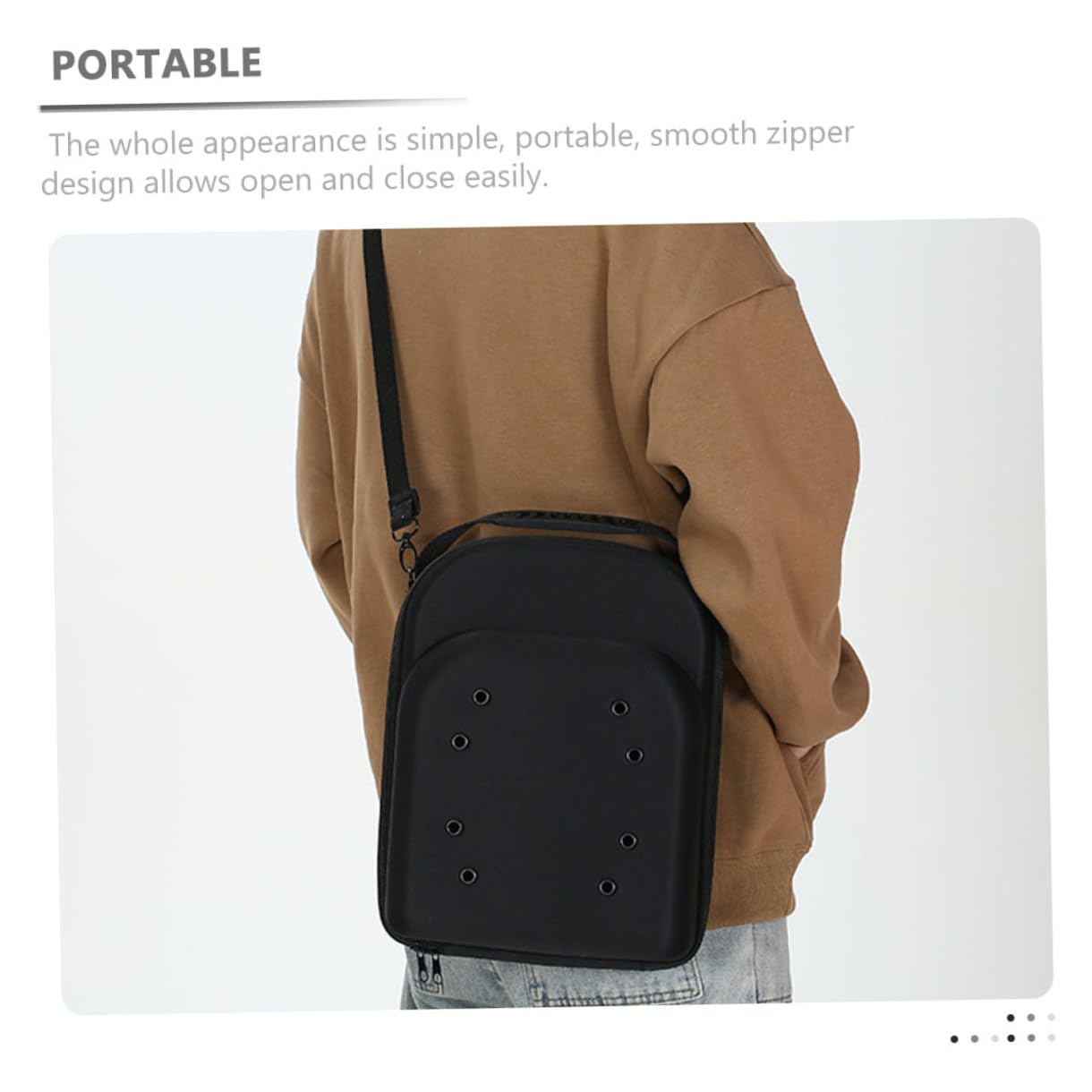 TOPBATHY Estuche Portátil para Almacenar y Transportar Sombreros en Viajes de Eva para Gorras de Béisbol, Caja Organizadora Negra Diseño Compacto y Duradero