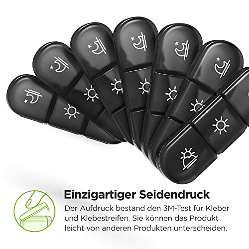AUVON Tablettenbox 7 Tage 3 Fächer, Doppelter Schutz für Reisen, BPA-frei – Ansicht 5