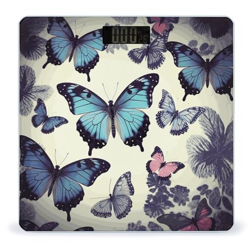 Báscula Digital Mariposa para Peso Corporal con Vidrio Templado