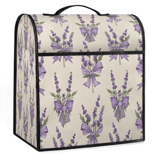 Coffee Maker Cover Lavender Flower Kitchen Appliance Covers Small Appliance Covers Blender Cover Juicer Cover Dust Covers for Kitchen Appliances with Top Handle and Pockets,Washable,B838