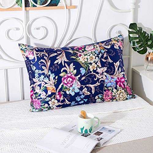 SLPBABY Silk Pillowcase for Hair and Skin with Hidden Zipper Print (Queen, Pattern4) - Thumbnail 4