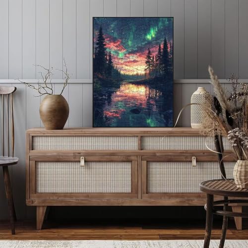 Puzzle 2000 Piezas Aurora Forestal Rompecabezas Adultos Desafiante 4