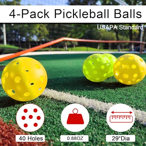 Image of Zdgao Portable Pickleball Net with Pickleballs and Carry Bag for Driveway