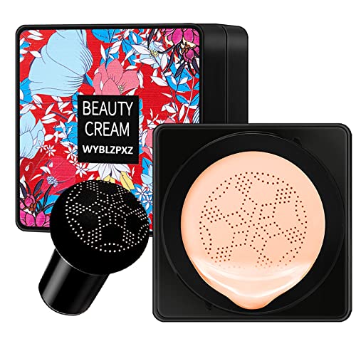 Mushroom Head Air Cushion CC Cream,BB Cream,Foundation Full Coverage Foundation, Moisturizing CC Foundation Concealer Makeup, Long Lasting Matte Cushion Foundation ï¼ˆNaturalï¼‰