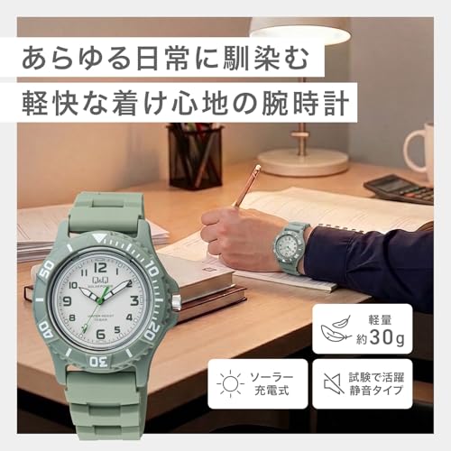 Citizen Q&Q Analog Solar Watch, 10 ATM, Gray - Image 3