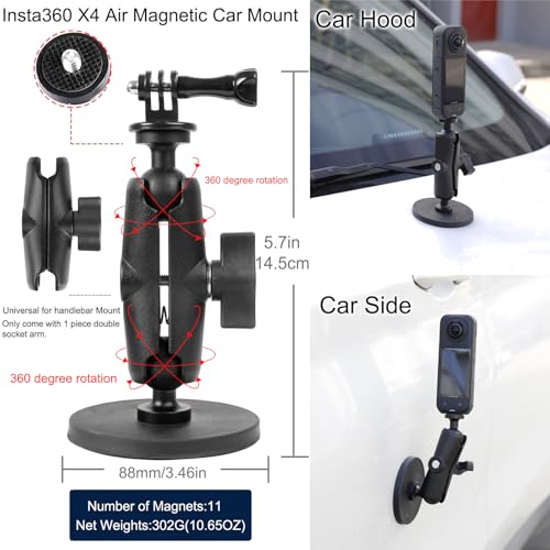 Étui de transport pour Insta360 X4 et ses fixations de corps robustes - 4