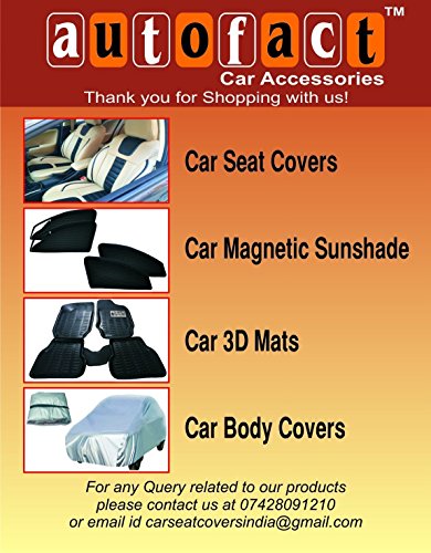 Image of Autofact Magnetic Car Sunshades Compatible with Chevrolet Spark (Set of 4) - Easy Installation, UV Protection, Keeps Car Cool (Front 2 with Zippers for Easy Access, Rear 2 Without Zippers)