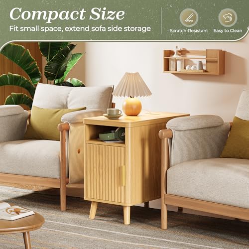 Table d'appoint pour petits espaces avec prise et chargeur USB-C