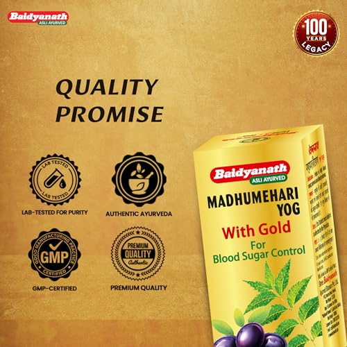 Image of Baidyanath Madhumehari Yog | Diabetes Care | Controls Blood Sugar Level Naturally | 100% Natural & Ayurvedic formulation - 30 Tablets