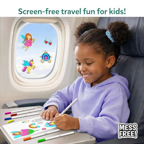 Image of Skillmatics Cling Art - Color Clingz Unicorns & Princesses, 40+ Reusable Static Stickers, Mess-Free Fun for Kids, DIY Craft Kits & Supplies, Travel Toys, Creative Gifts for Kids Ages 3, 4, 5, 6, 7