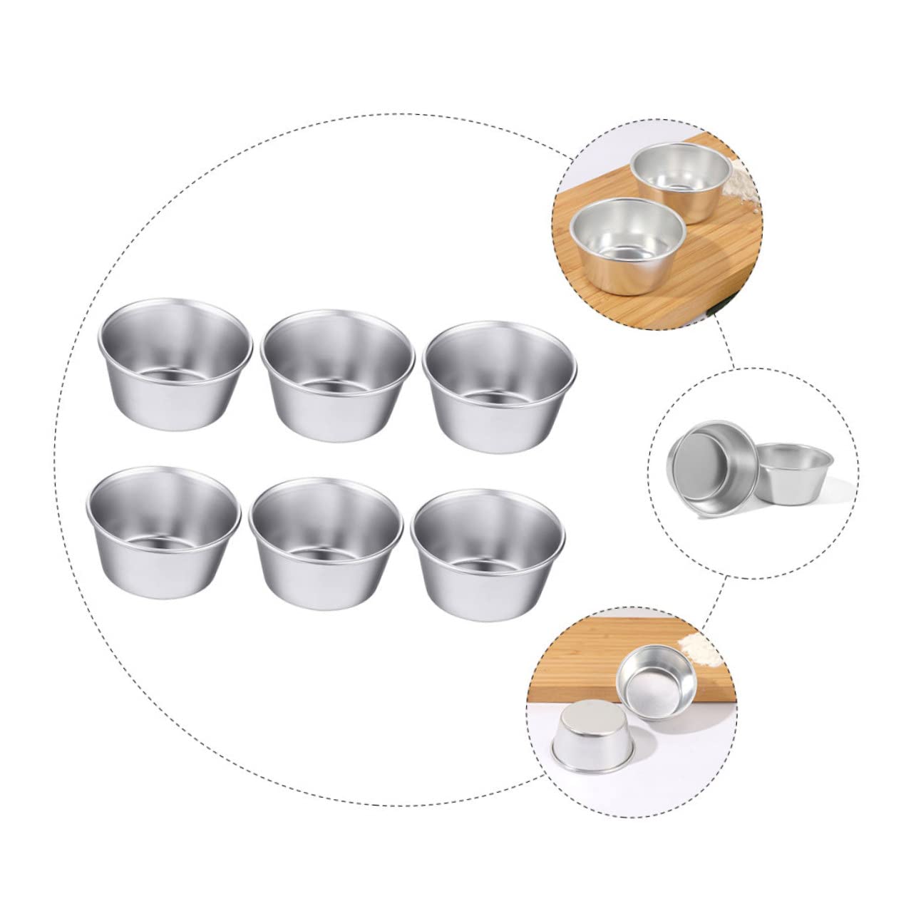 MAGICLULU 18 Piezas Molde De Pastel De Acero Carbono Latas De Tarta Pequeñas Artilugio Para Hornear Mini Tartaleta Molde Para Tarta De Queso Molde Para Hornear Silver Acero Carbono