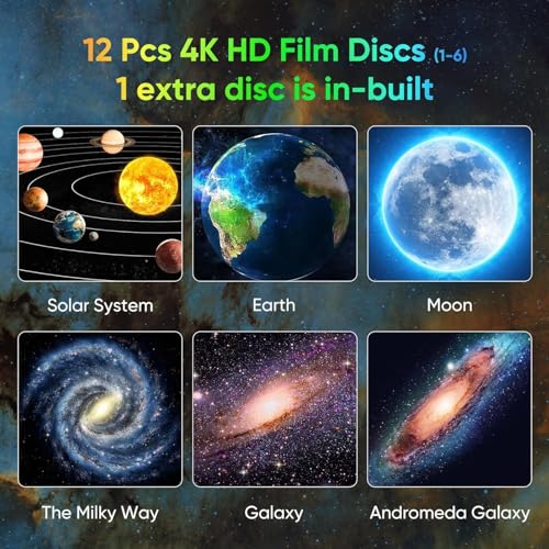 Image of Mini Galaxy Star Projector Night Lamp with USB Power, 2-in-1 Star Projection & Moon Glow Light, Flexible Gooseneck Design for Bedroom, Kids Room, Nursery, Bedside, Home Decor & Gift (Night Light)