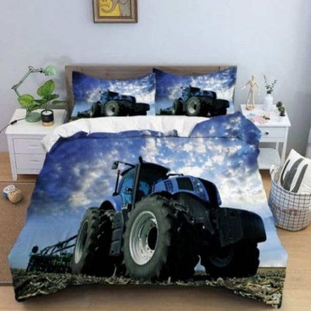 Funda nórdica de tractor 155x220cm para habitaciones infantiles