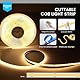 KSIBNW 24V COB LED Streifen Warmweiß 3000K, 5M Selbstklebend LED Strip mit 24V Netzteil 100W Trafo und 1M Stecker, 320LEDs/M 8mm Breite CRI90+ Flexibles LED Band für Fernseher, DIY Dekoration