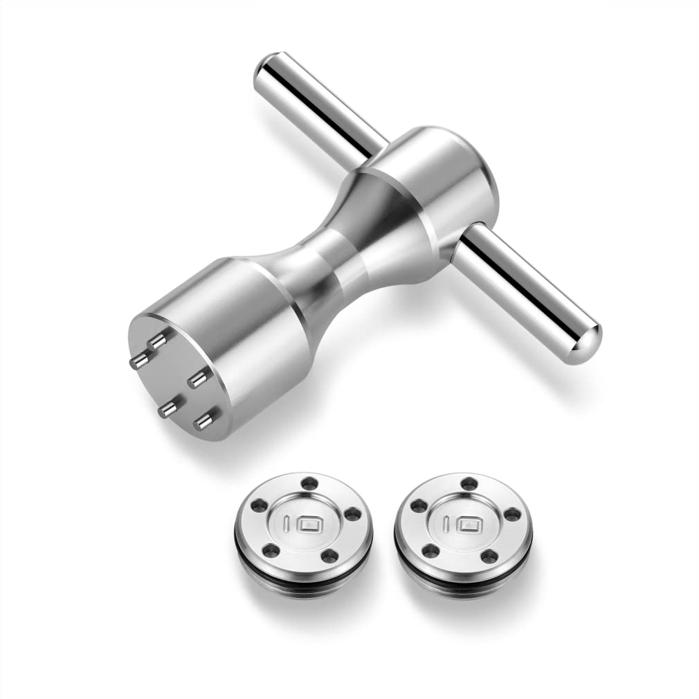 ROYMADE Golf Putter Weights 2pcs 5g/10g/15g/20g/25g/30g/35g/40g/45g with Wrench Kit Set Compatible with Titleist Scotty Cameron Putter Golf Accessory (2pcs 10g+Wrench)