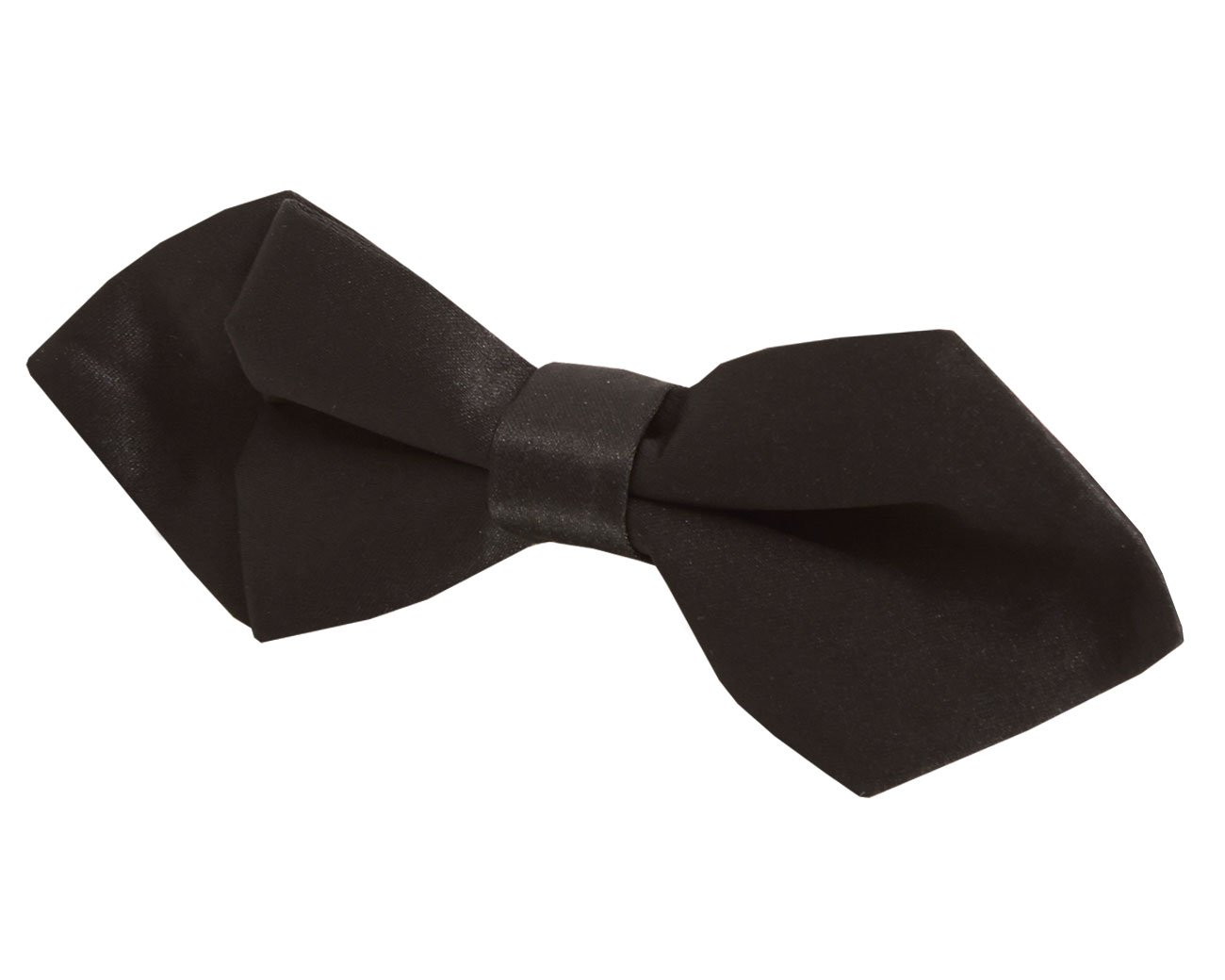 Dobell Black Wing Tip Skinny Bow Tie
