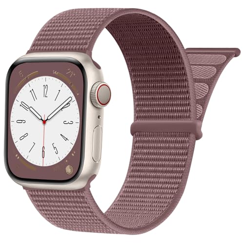 SNBLK Sport Nylon Loop Band Compatible with Apple Watch Bands for Women Men 40mm 41mm 42mm 44mm 45mm 46mm 49mm 38mm, Breathable Braided Stretchy Strap for iWatch SE Series 11/10/9/8/7/6/5/4/
