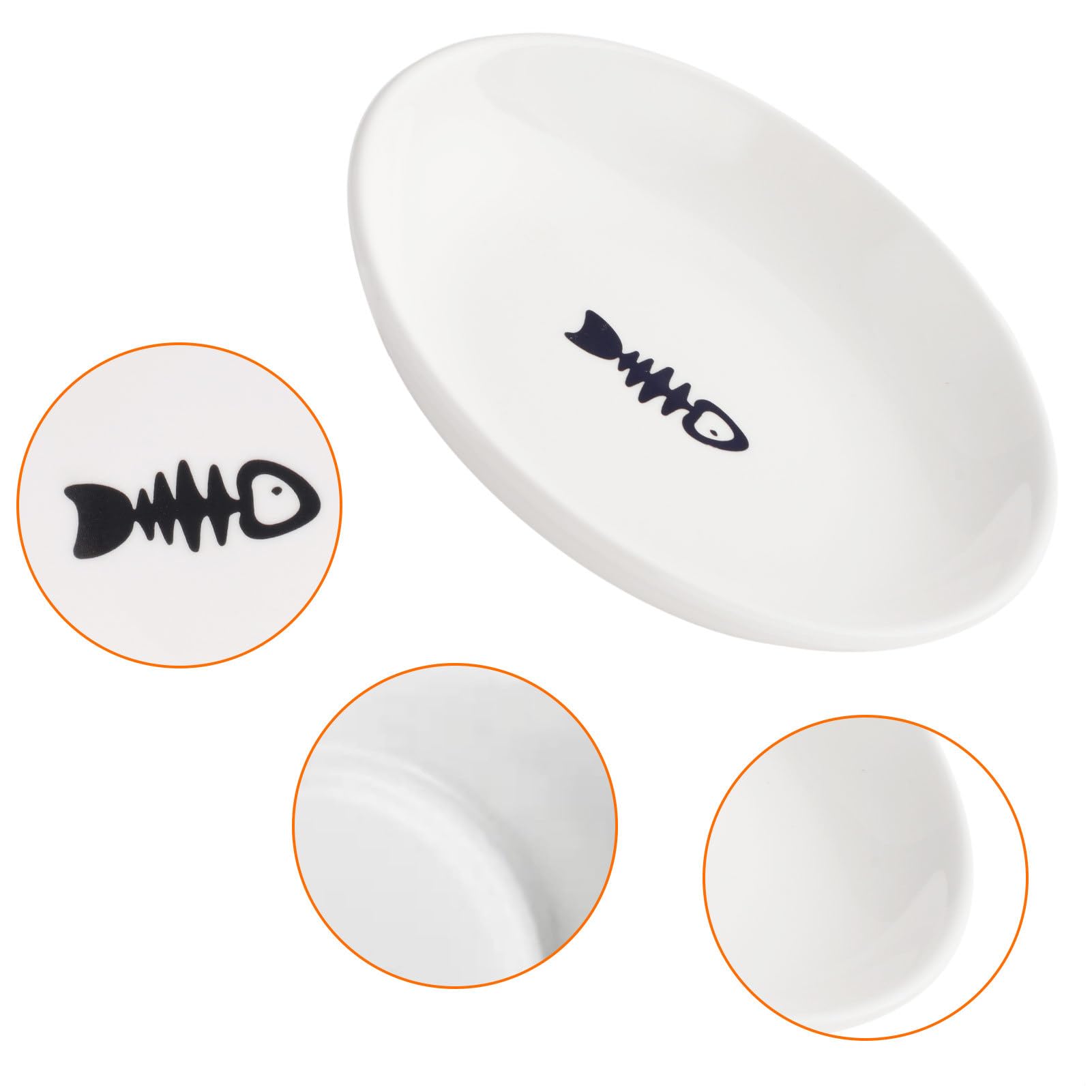 Lot de 3 gamelles pour chat en céramique : comprend une gamelle pour chiot et une gamelle d'eau avec tapis de gamelle
