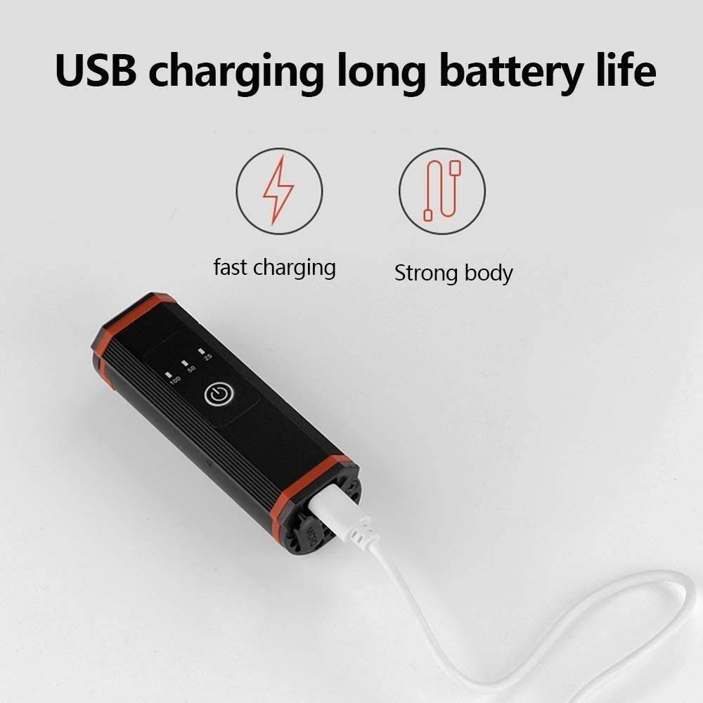 Luces de Bicicleta LED Lights USB Frente y Trasero Faro de Bicicletas Recargables, Luces Frontales Impermeables, adecuadas para Todas Las Bicicletas de montaña y Carretera