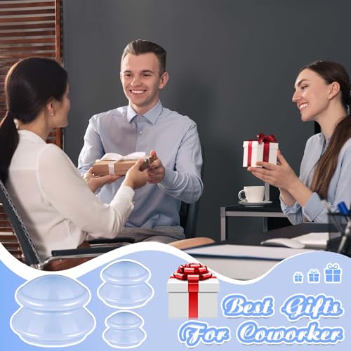 Image of TrelaCo 6 Pcs Silicone Cupping Kit for Massage Therapy,Light Blue | Cupping Cups 3 Sizes, Suction Therapy for Body Massage Myofascial, Relieves Cellulite Muscle Pain Tension, Studio Household