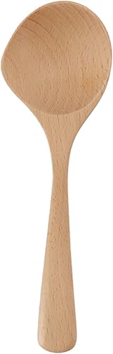 Miniatura 9 de Cuchara de sopa de madera hecha a mano, pulido fino, resistente a altas temperaturas, cucharas de mango largo para comer, mezclar, agitar, cuchara