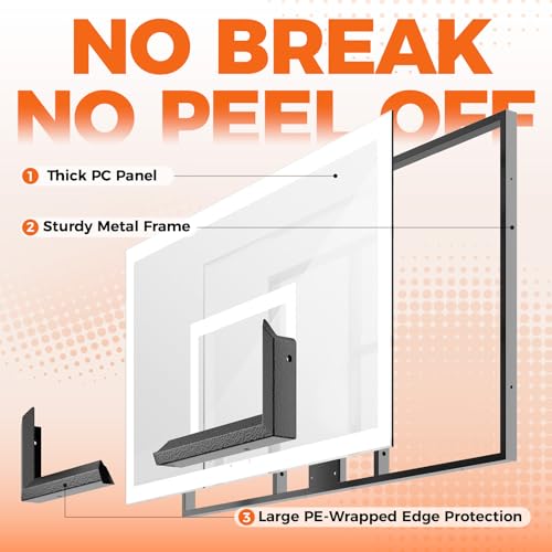 Image of AWII SPORT Basketball Hoop 44 Inch Backboard Protable Basketball Hoop Outdoor, 4.8-10ft Height Adjustable Basketball Goal System for Kids Youth Adults Play in Backyard /Courts /Indoor