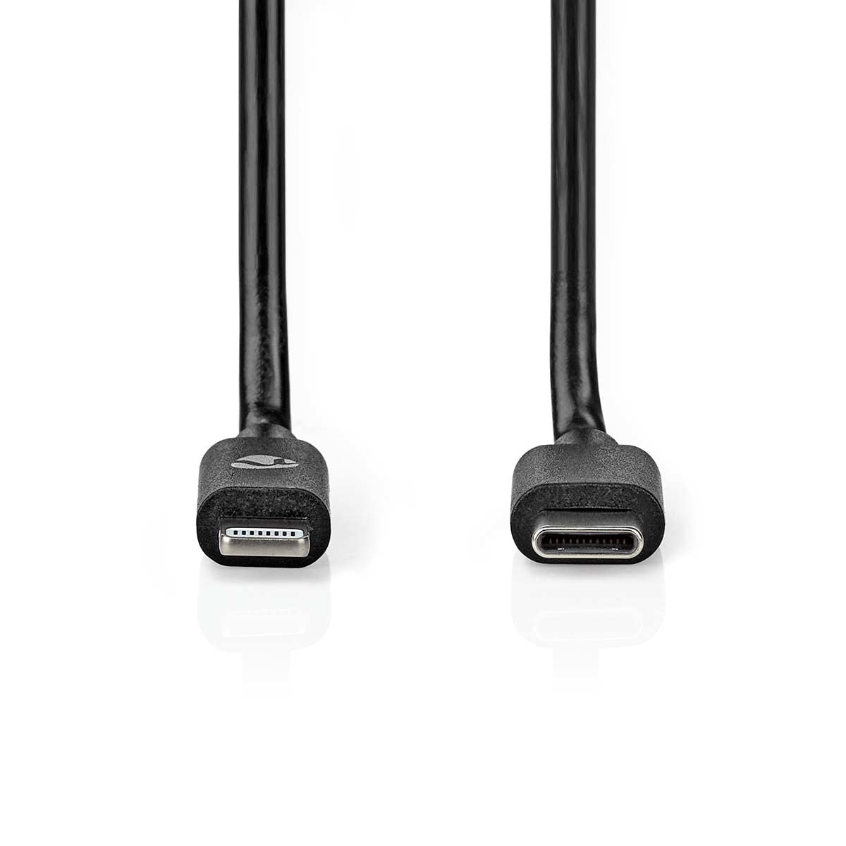 NEDIS CCGP39650BK10 Lightning Cable | USB 2.0 | Apple Lightning 8-Pin | USB-C™ Male | 480 Mbps | Nickel Plated | 1.00 m | Round | PVC | Black | Envelope